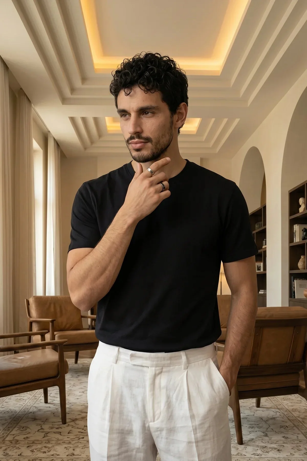 Black Regular Fit T-Shirt - Image 5