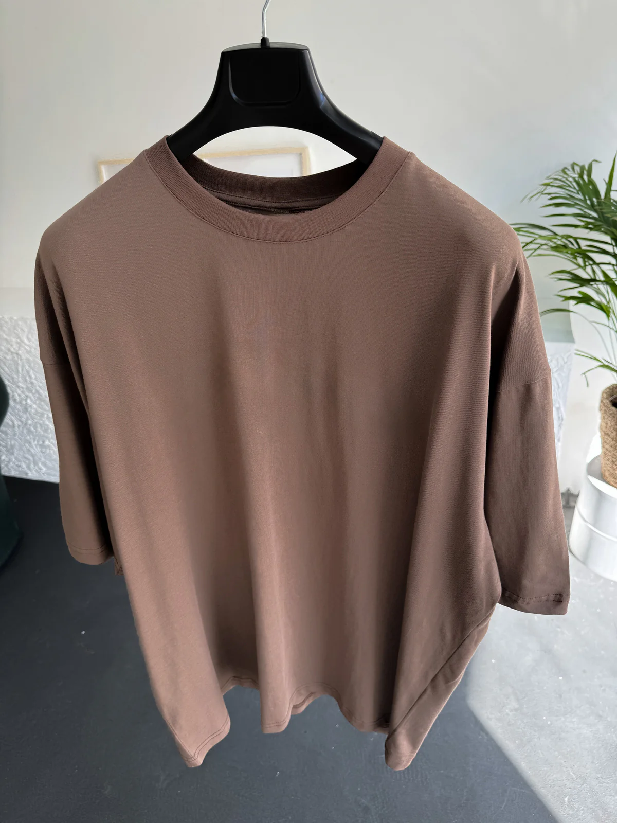 Premium Brown Basic Oversize T-Shirt - Image 3