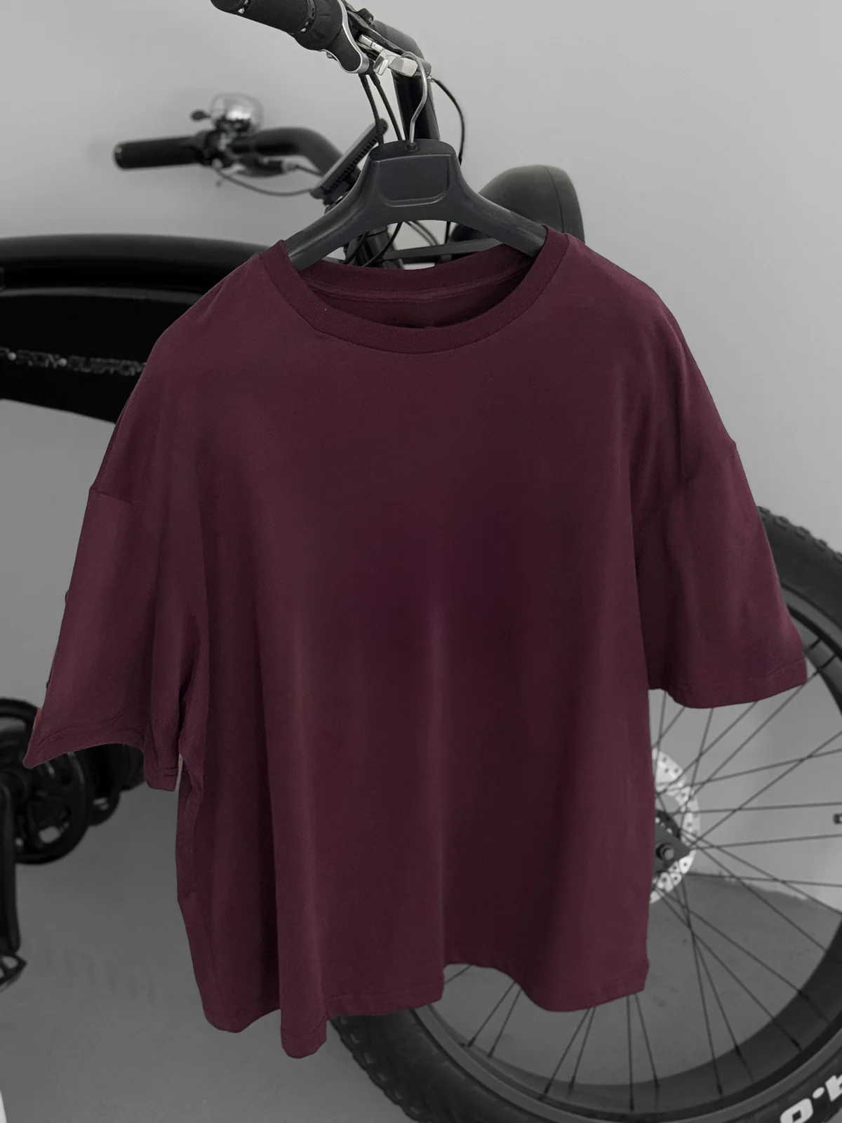 Premium Burgundy Basic Oversize T-Shirt - Image 6