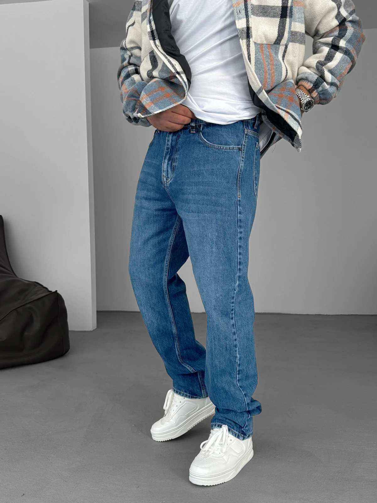 Dark Blue Relaxed Fit Denim Jeans - Premium Comfort - Image 5