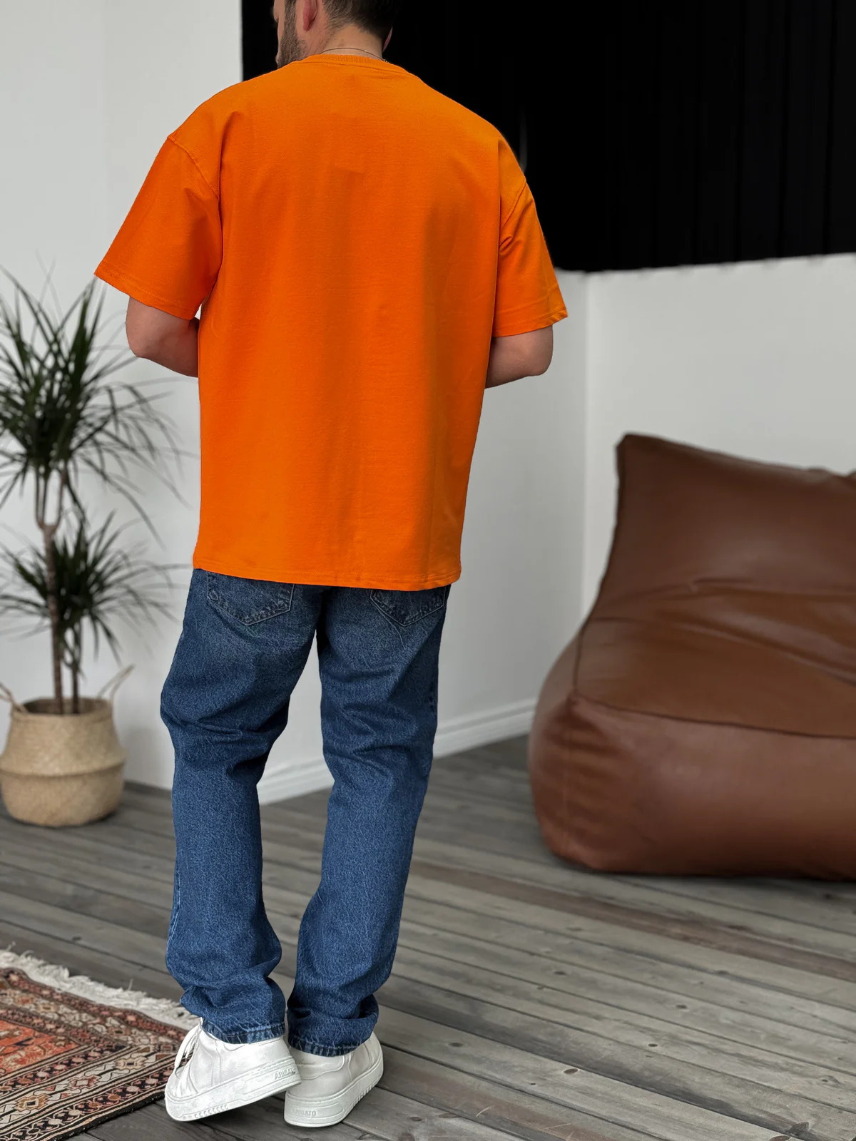 Premium Orange Basic Oversize T-Shirt - Image 3