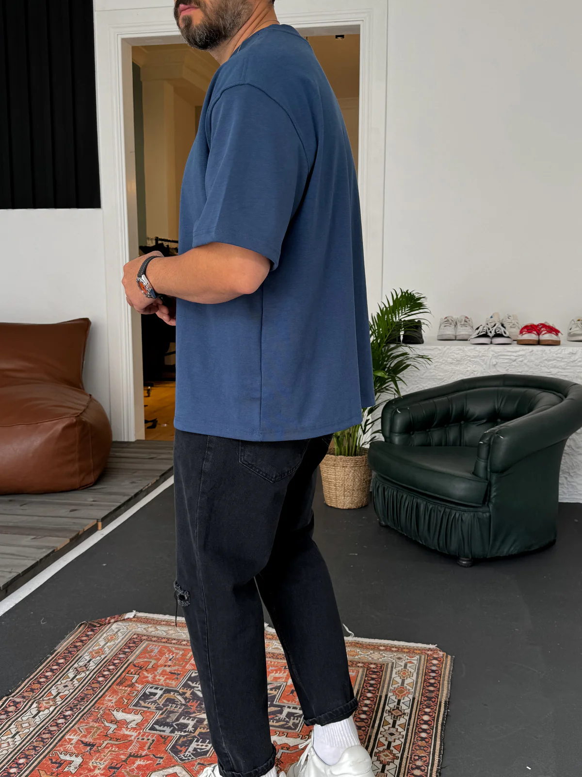 Premium Petrol Basic Oversize T-Shirt - Image 4