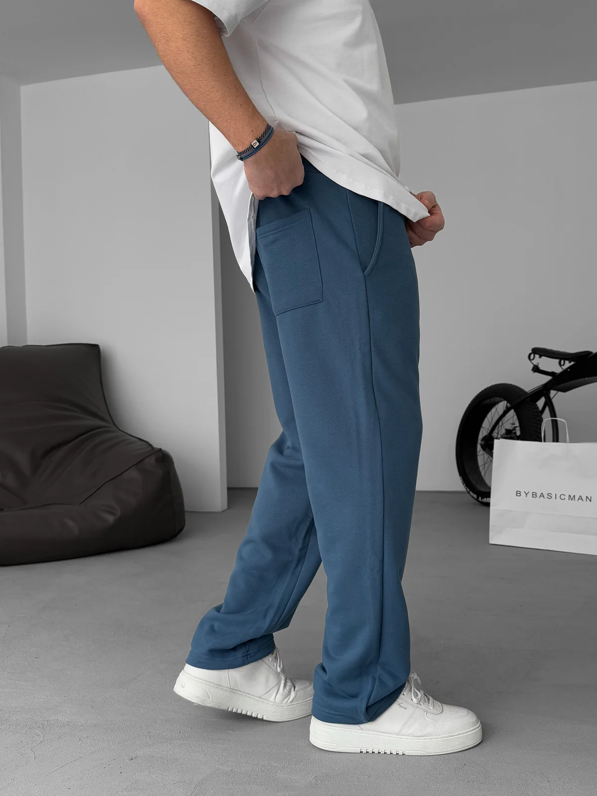 Petrol Basic Summer Sweatpants - Image 4