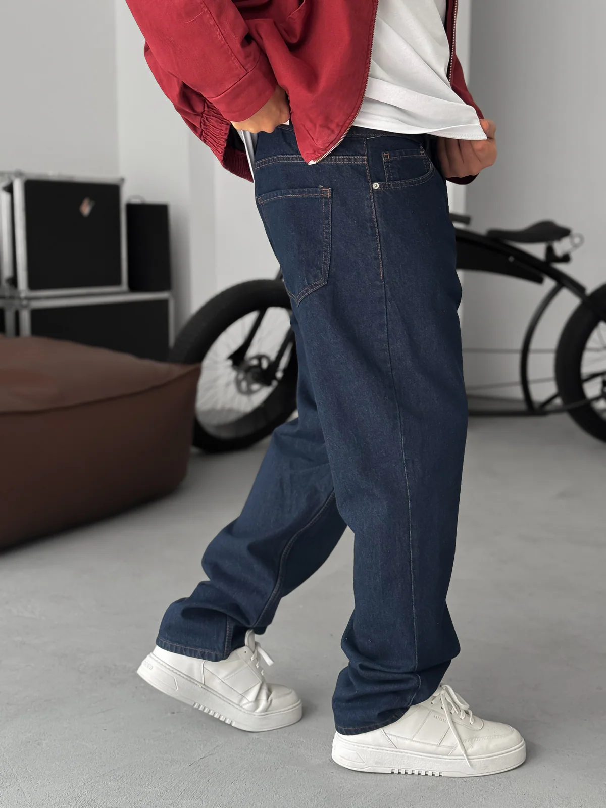Raw Denim Relaxed Fit Jeans - Image 4