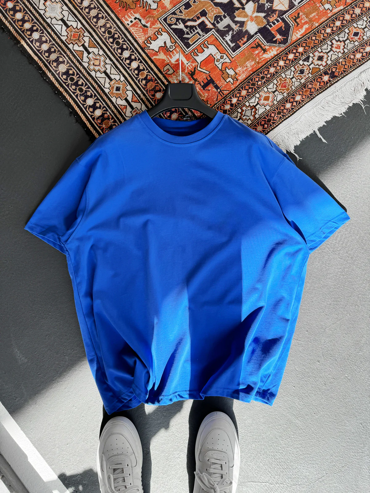 Royal Blue Basic Oversize T-Shirt - Image 5