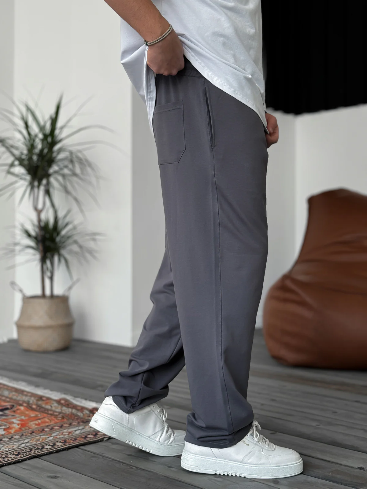 Smoked Basic Summer Sweatpants - Image 5