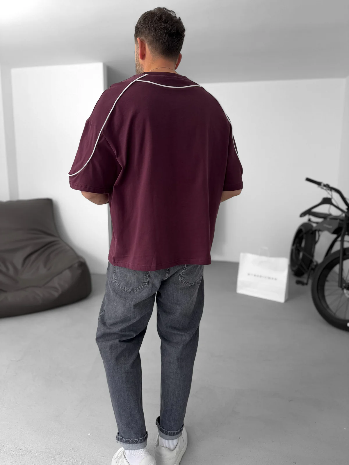 Limited Edition Burgundy Printed T-Shirt 08 - Image 4