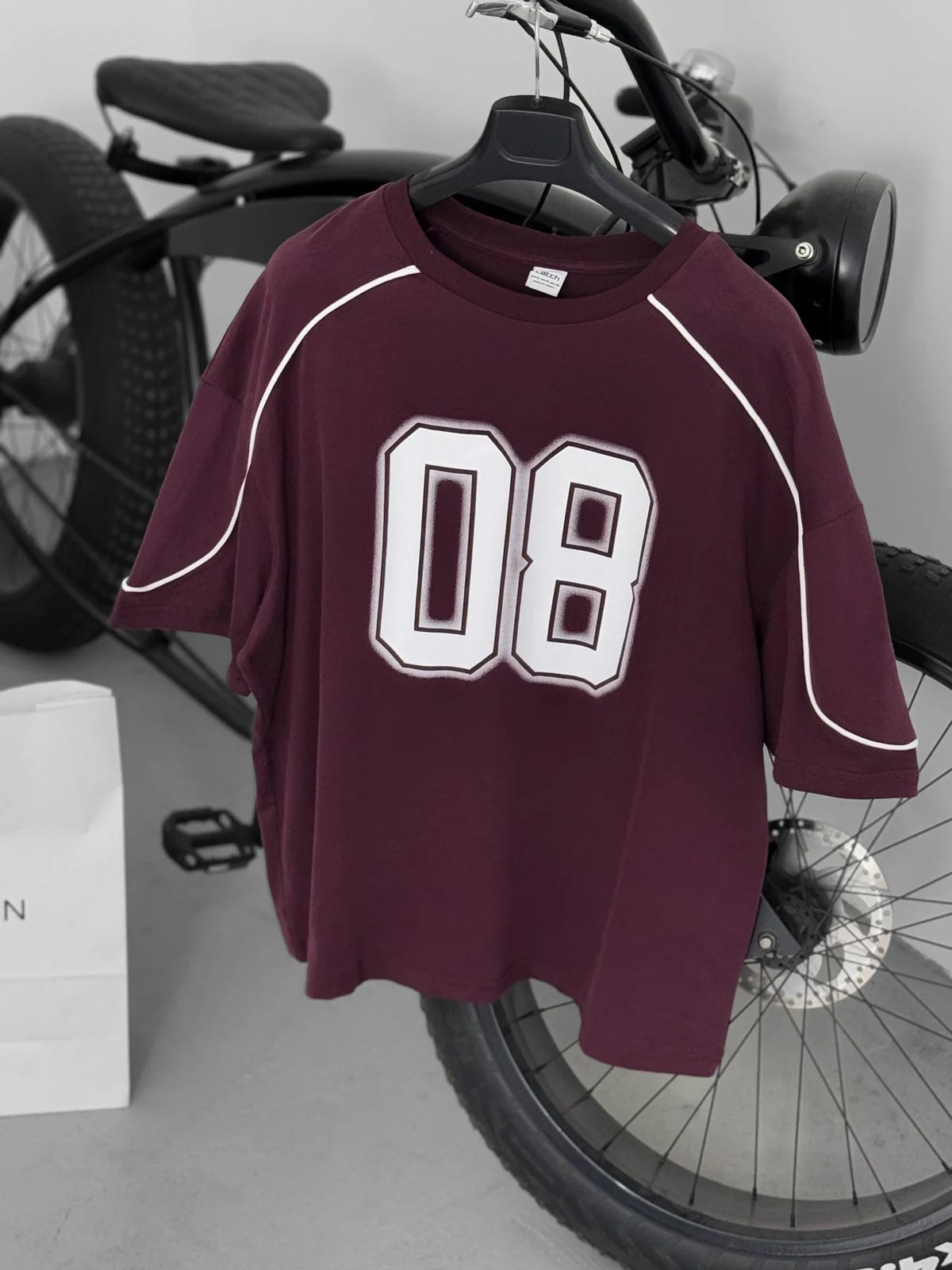 Limited Edition Burgundy Printed T-Shirt 08 - Image 6