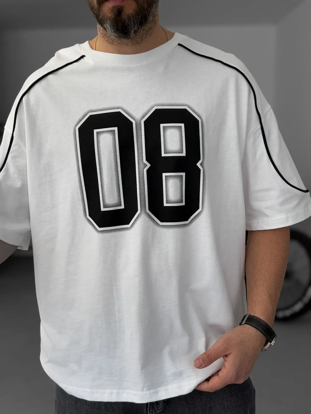 Limited Edition White Printed T-Shirt 08 - Image 3