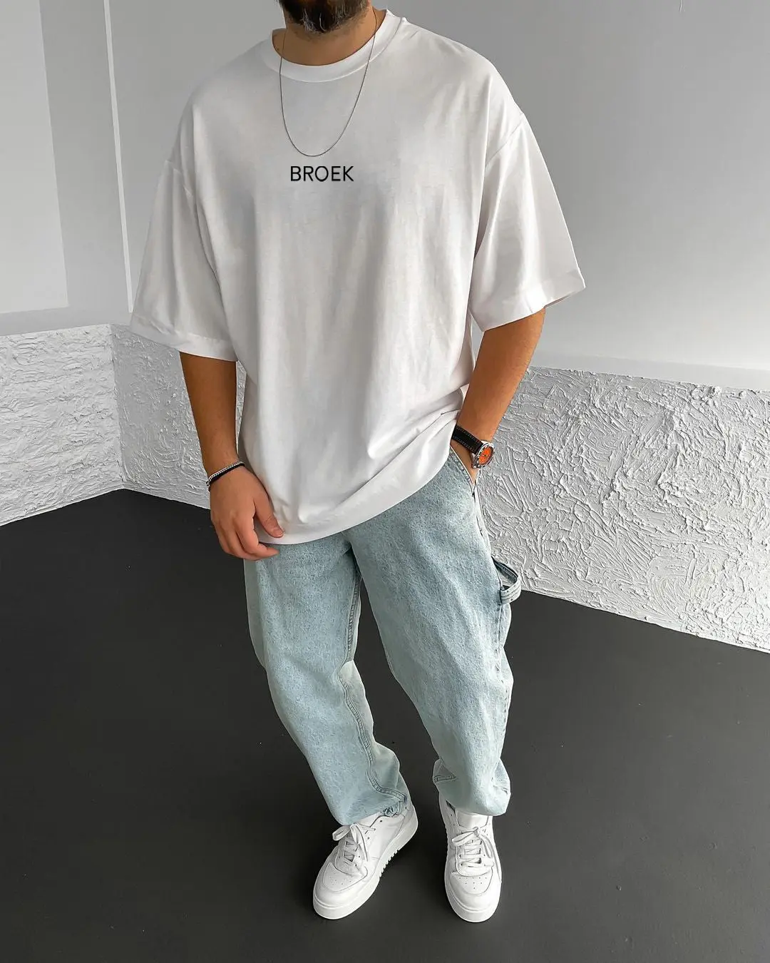 White Love Printed Oversize T-Shirt - Image 2